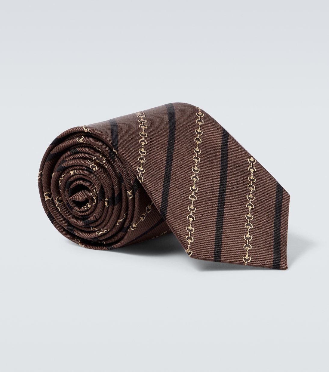 Horsebit silk jacquard tie | Gucci