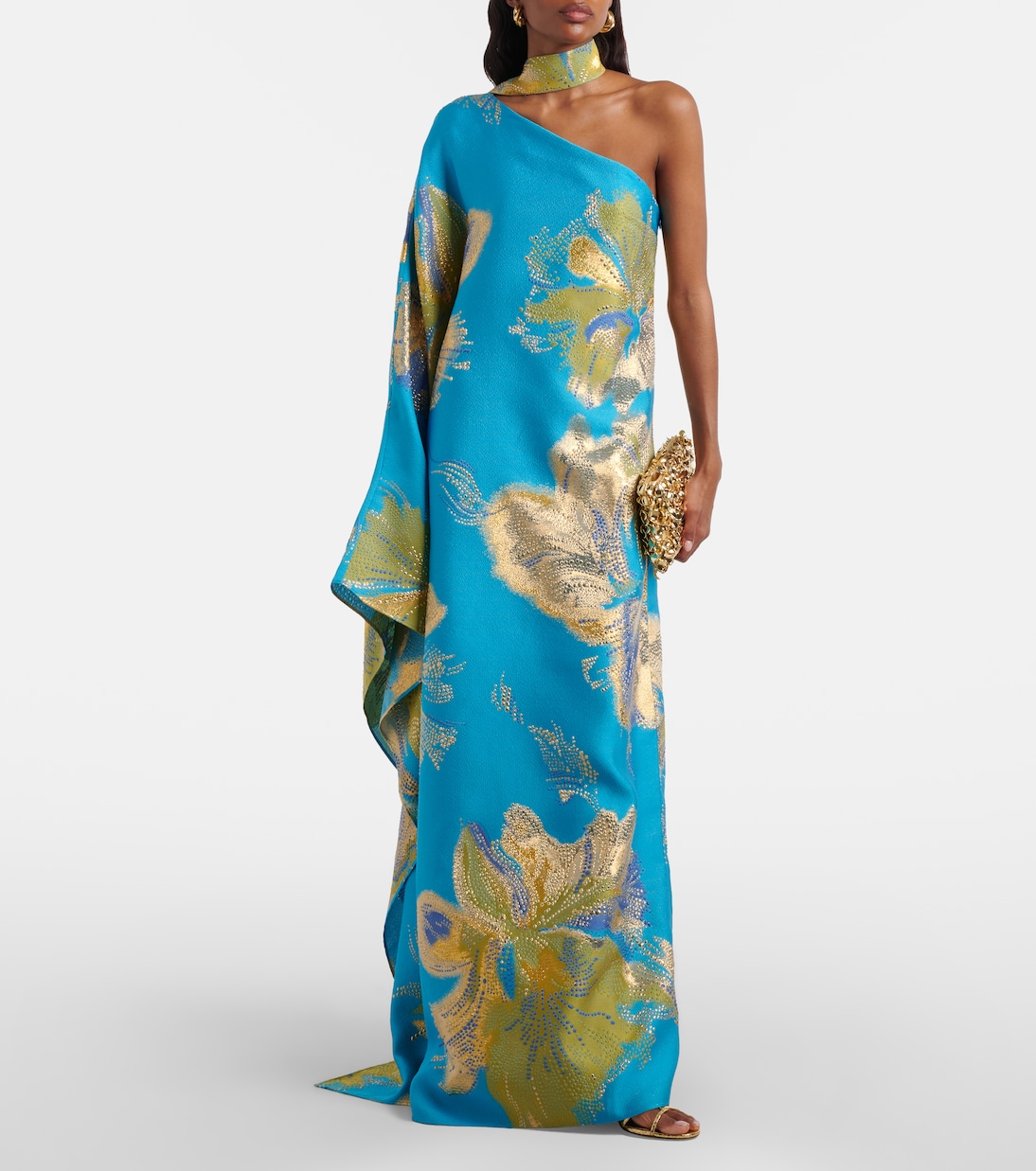 Hardison Bloom floral satin kaftan | Taller Marmo