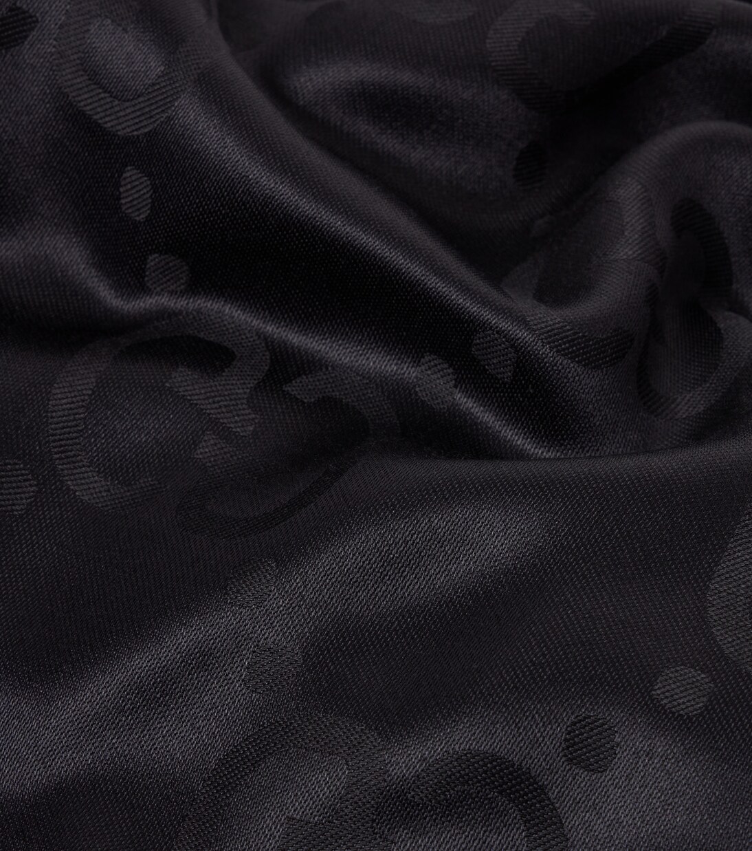 Bufanda de seda y lana con GG en jacquard | Gucci