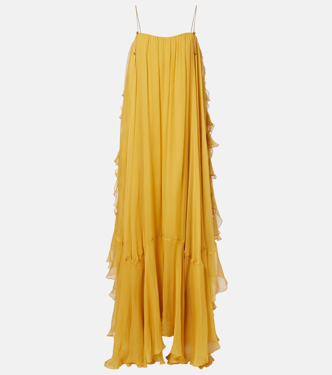 Silk mousseline maxi dress | Chloé