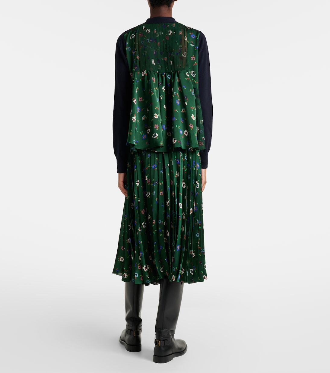 Bedruckter Midirock aus Satin | Sacai