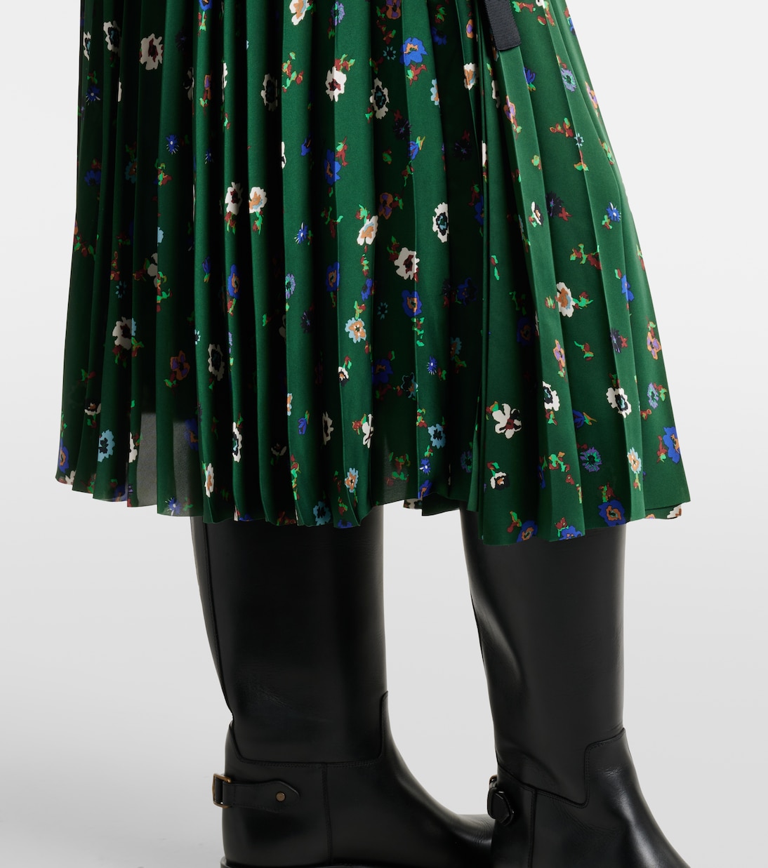 Bedruckter Midirock aus Satin | Sacai