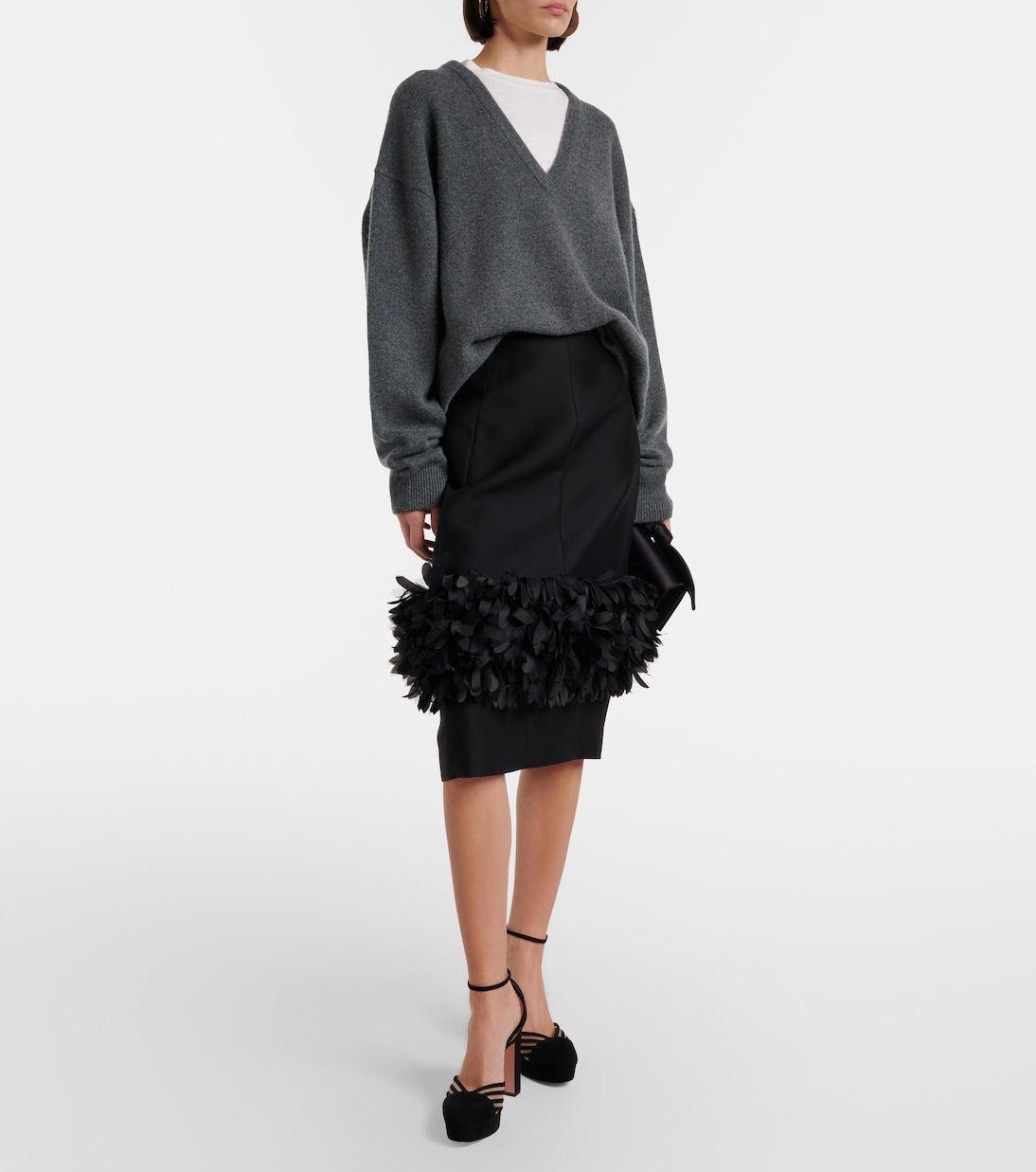 Escarpins Alana à plateau en daim et résille | Aquazzura