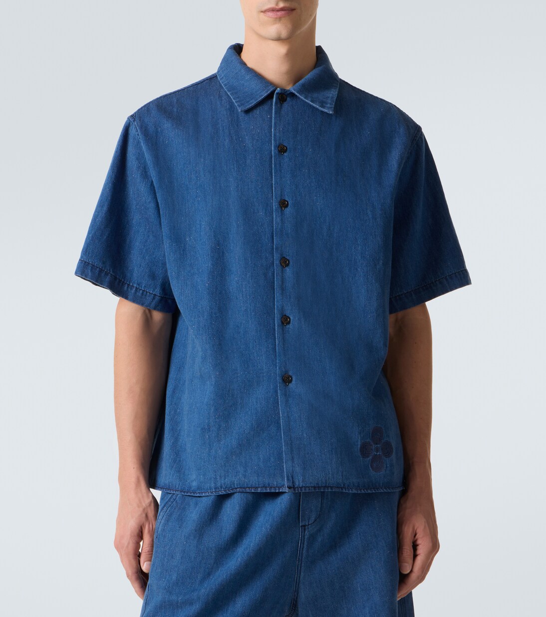 Besticktes Hemd aus Denim | Commas