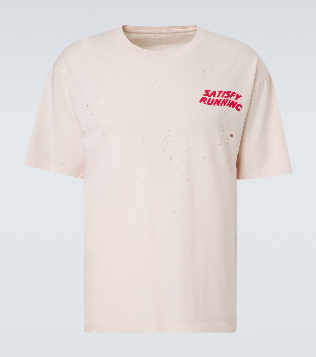 MothTech distressed cotton jersey T-shirt | Satisfy