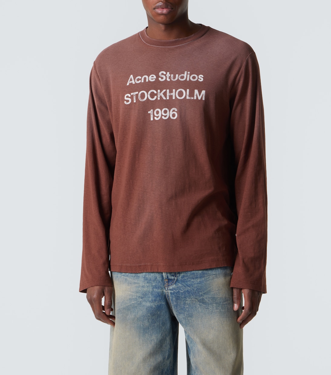 Logo cotton and hemp T-shirt | Acne Studios