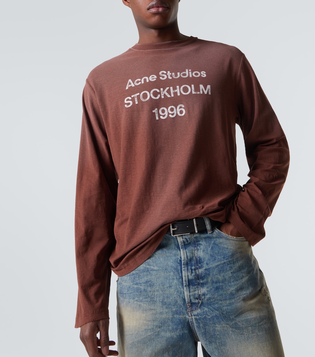 Logo cotton and hemp T-shirt | Acne Studios