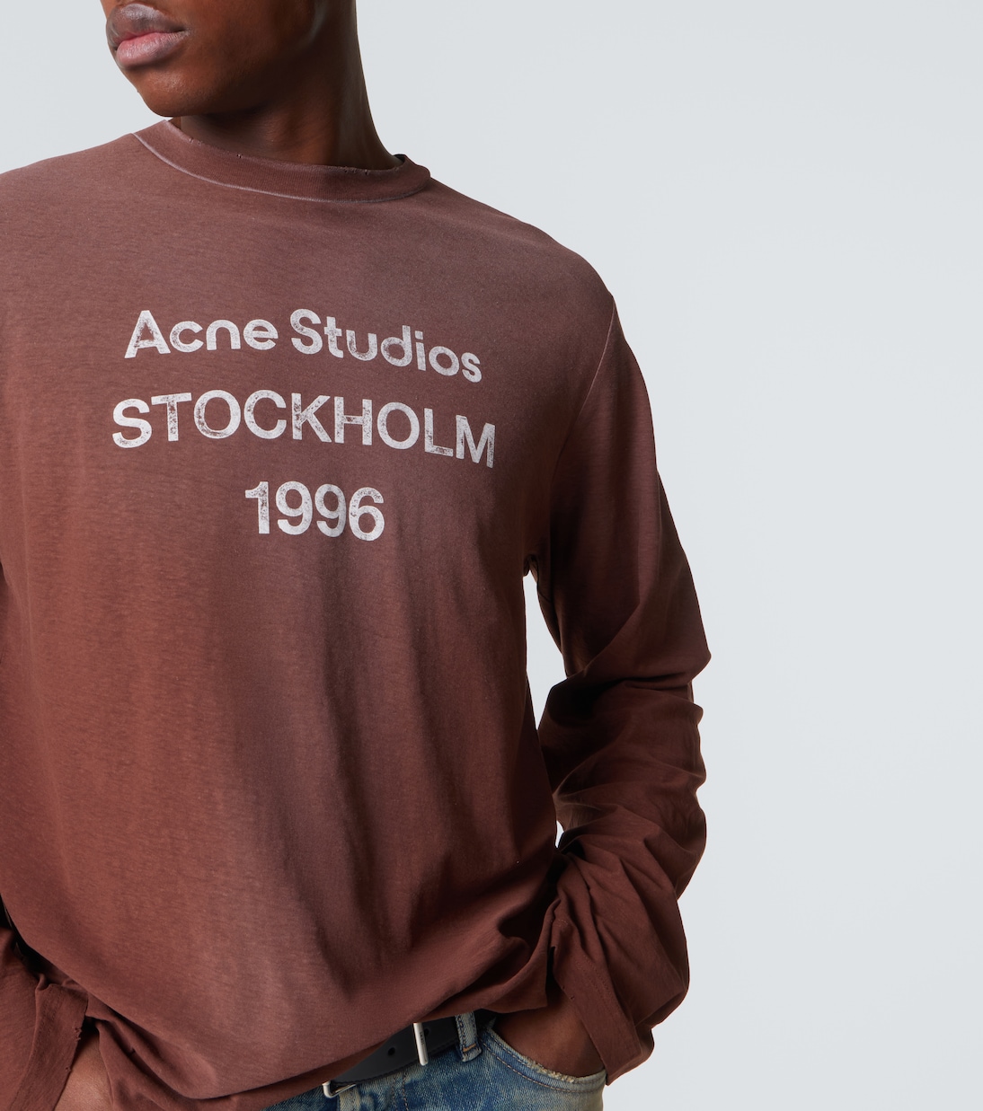 Logo cotton and hemp T-shirt | Acne Studios