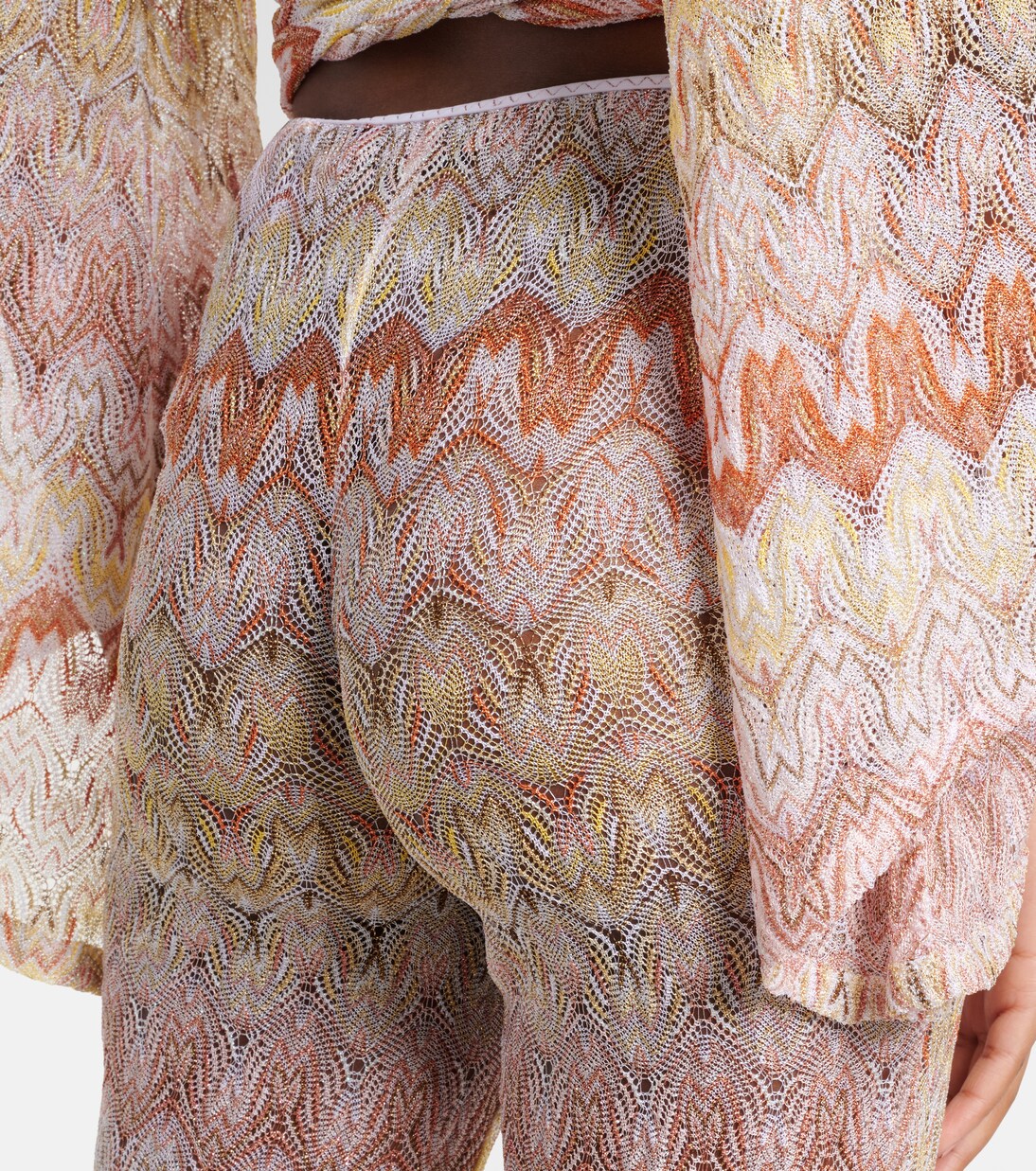 Schlaghose aus Häkelstrick | Missoni