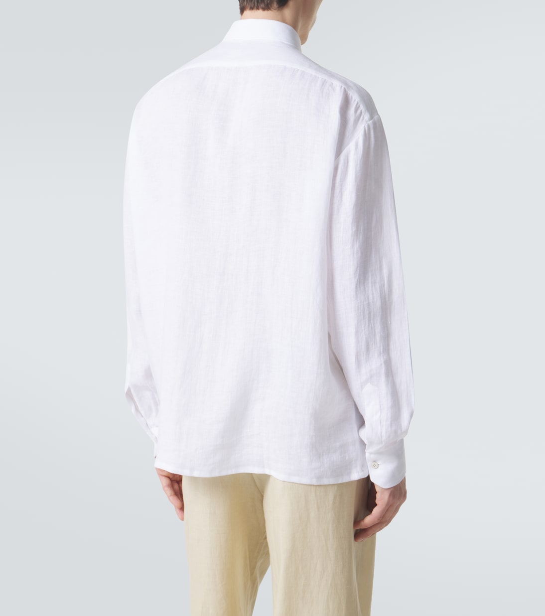 Dorian bow-detail linen shirt | Kiton