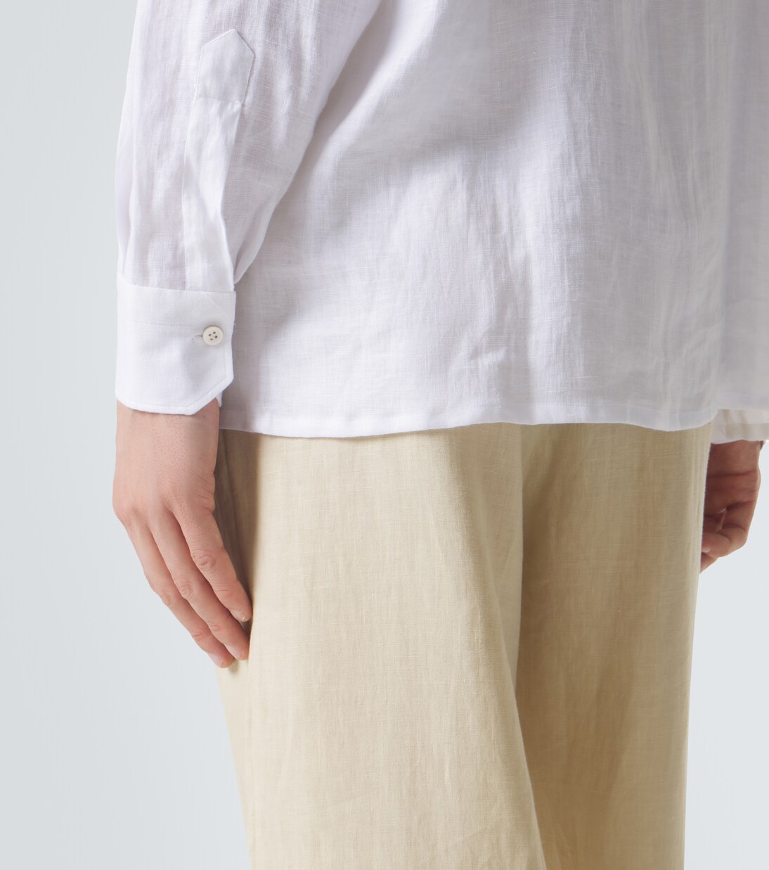 Dorian bow-detail linen shirt | Kiton
