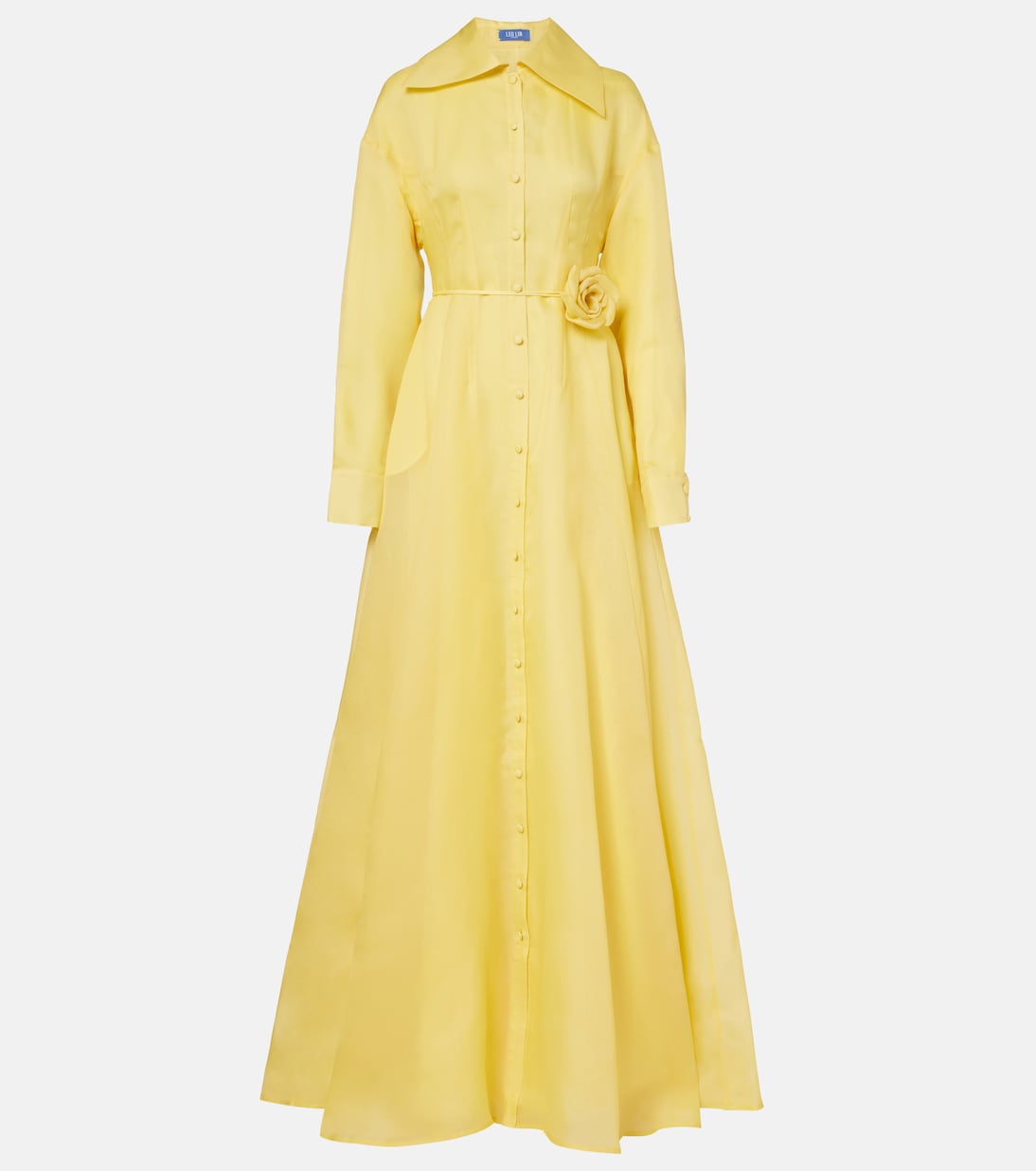 Vestido de fiesta Josephine de seda floral | Leo Lin