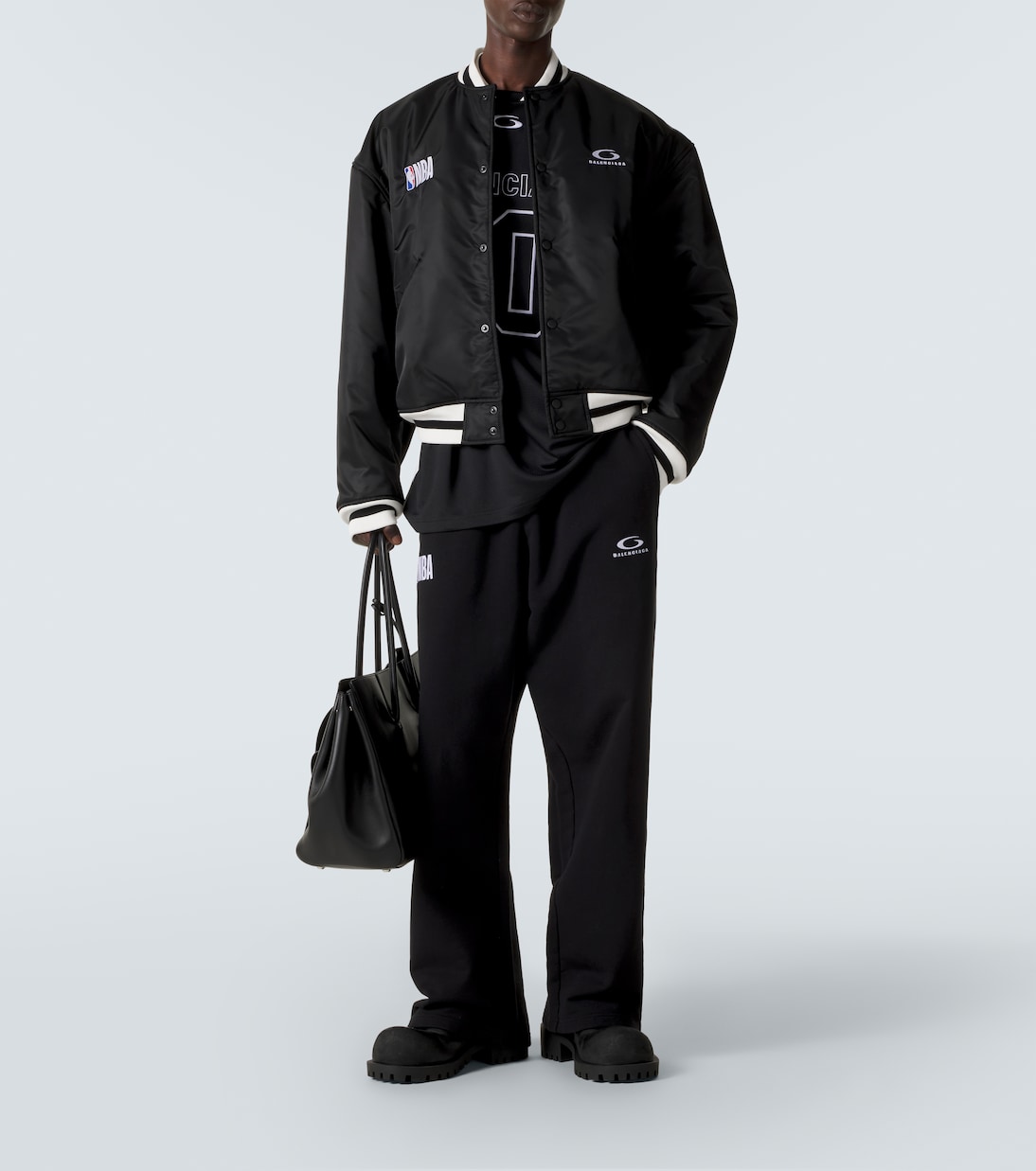 x NBA logo satin bomber jacket | Balenciaga