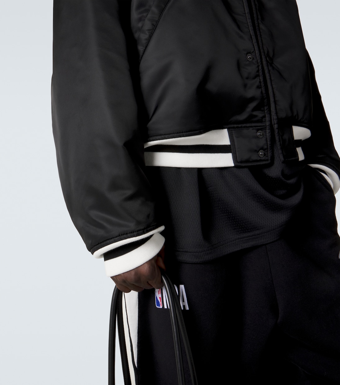 x NBA logo satin bomber jacket | Balenciaga