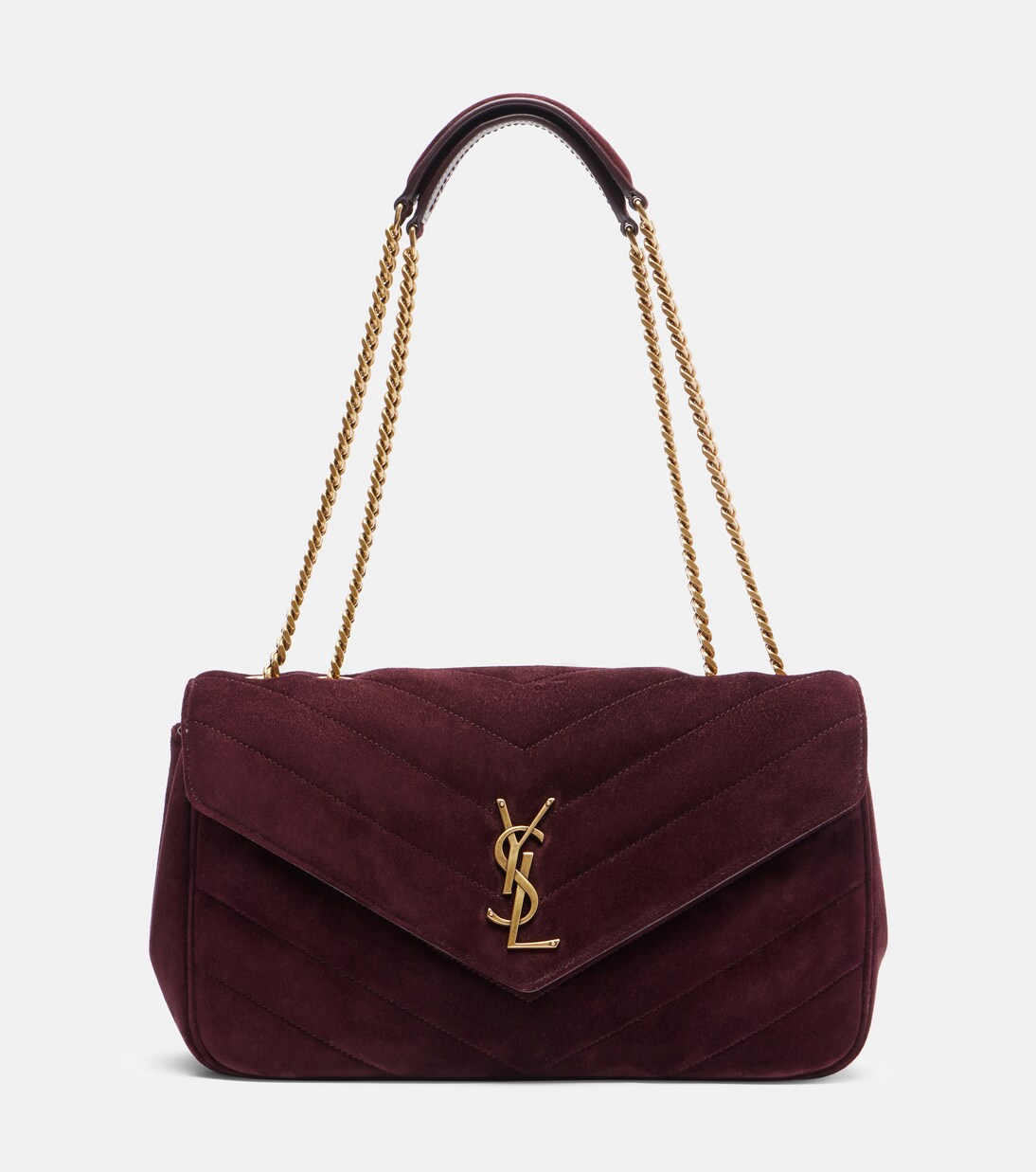 Loulou Medium suede shoulder bag | Saint Laurent