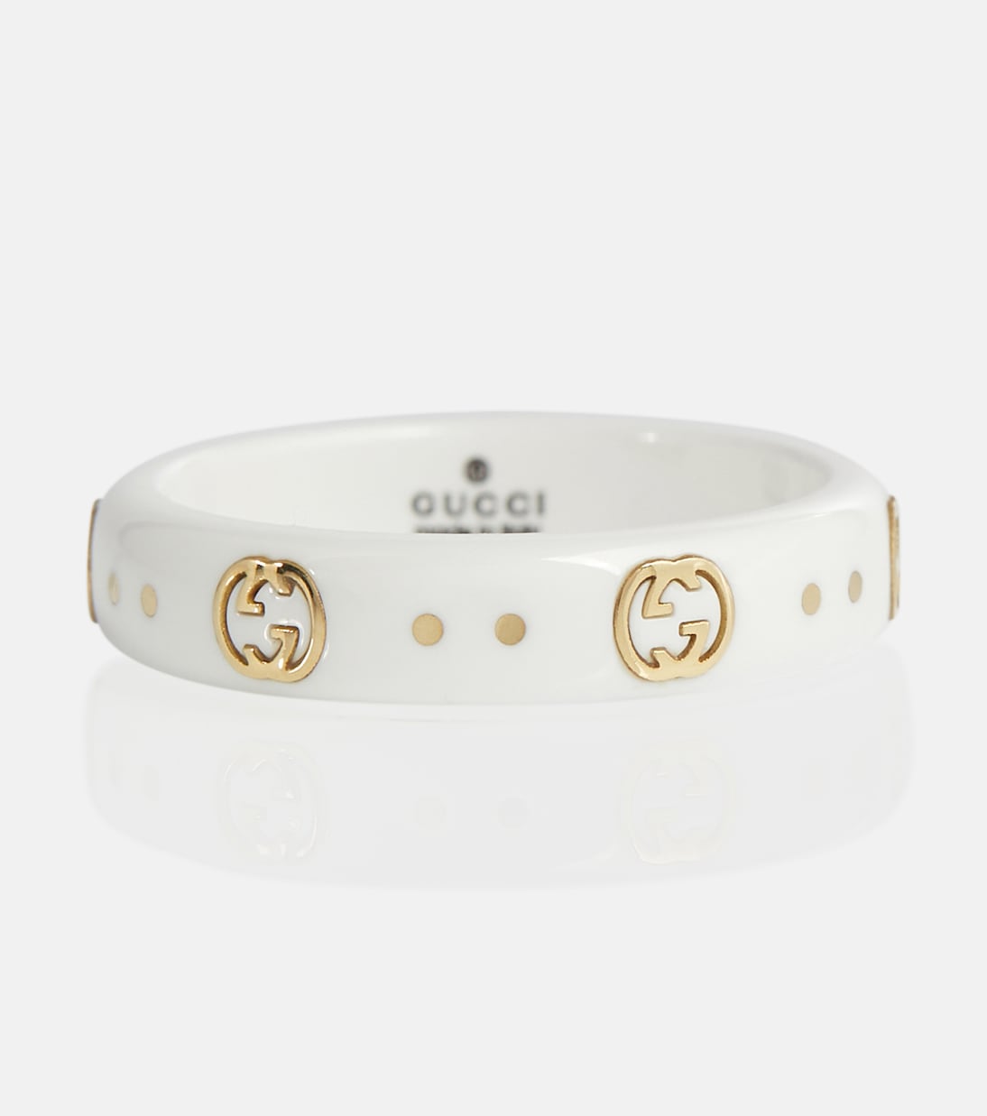 Bague Icon en plaqué or 18 ct et corindon | Gucci