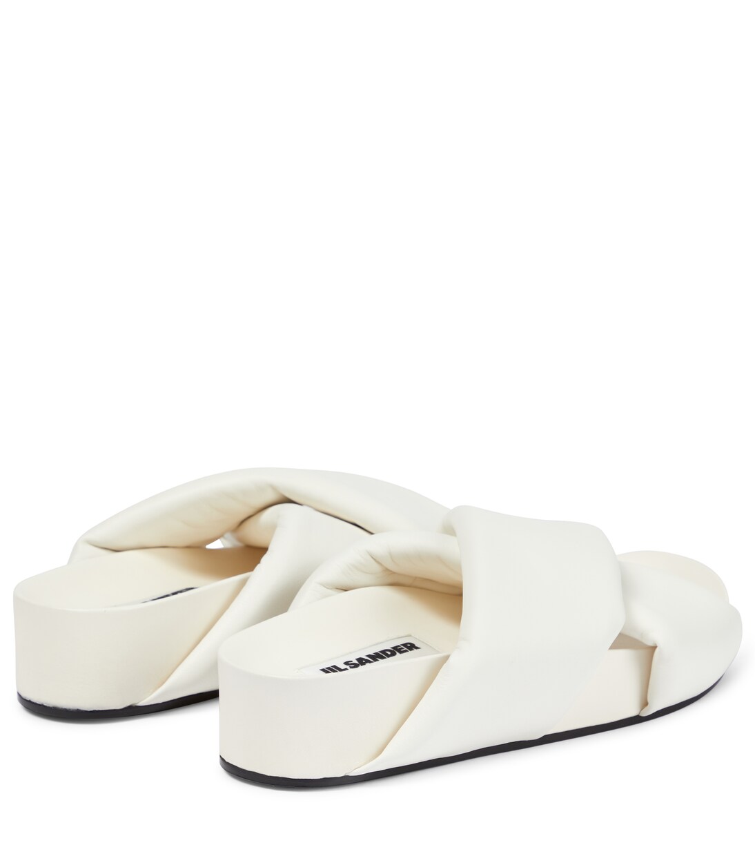 Padded leather slides | Jil Sander