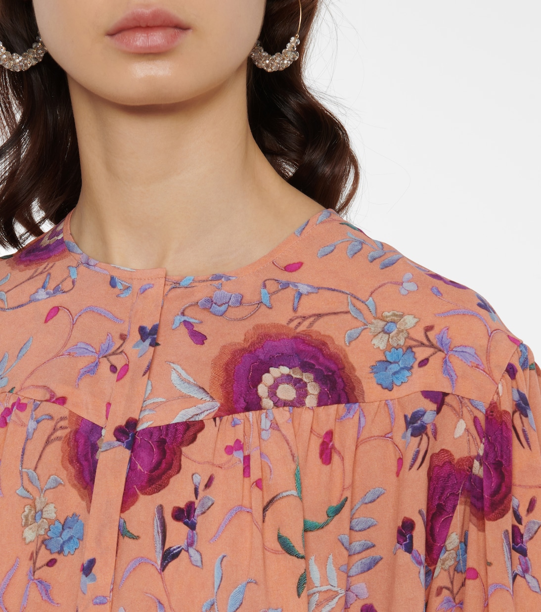 Blusa Brunille en mezcla de seda floral | Isabel Marant