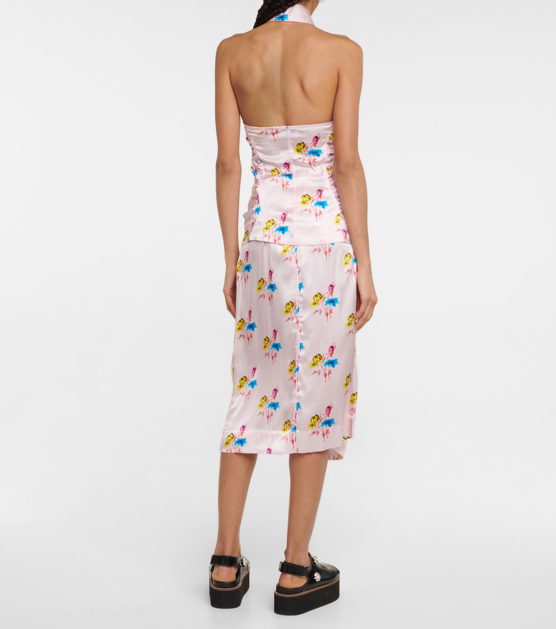 Top en mezcla de seda floral | Ganni