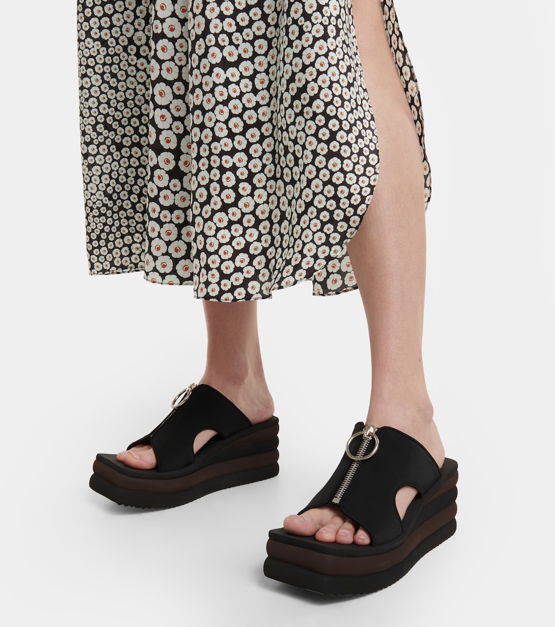 Wedge-Sandalen aus Scuba | Stella McCartney