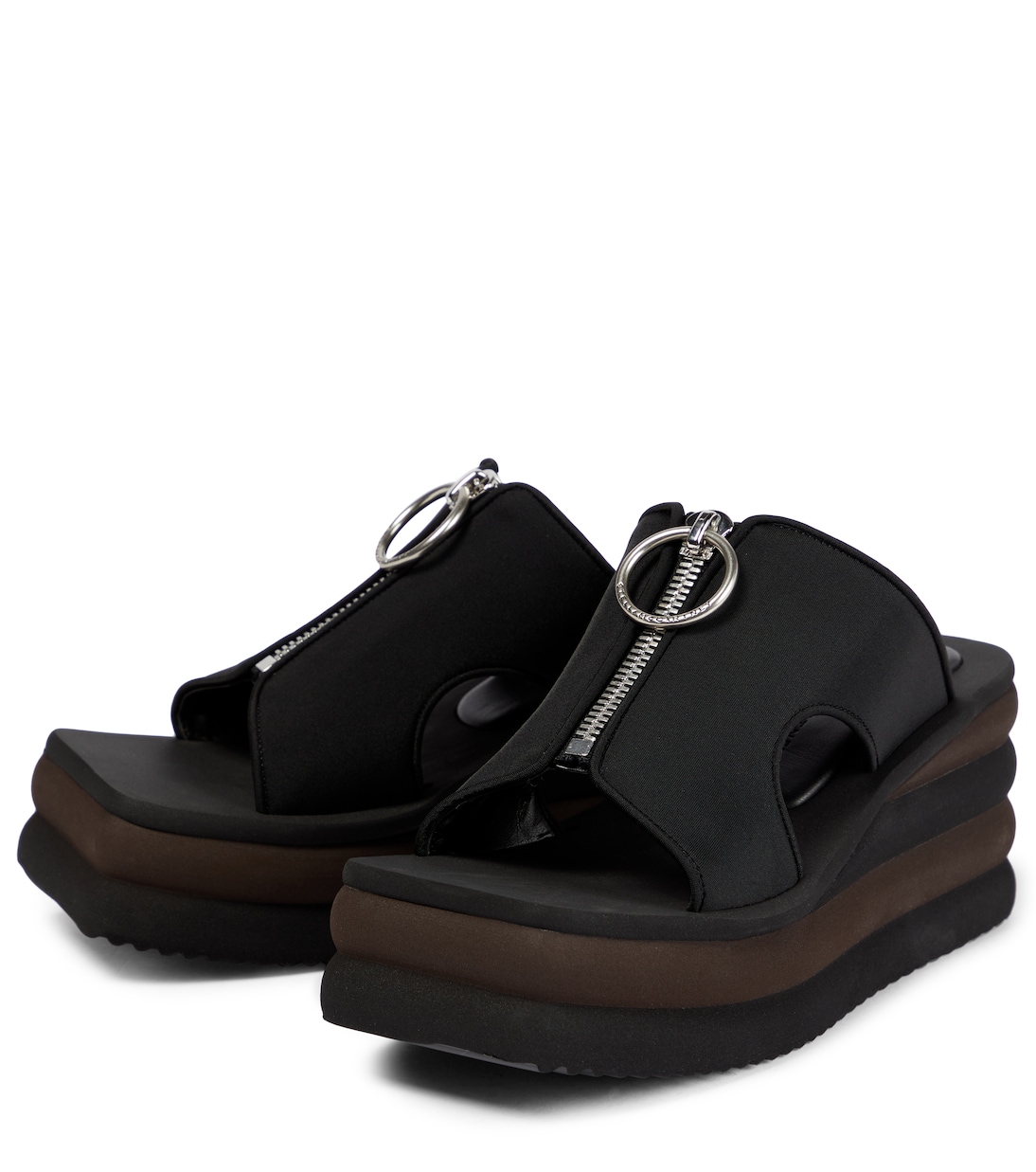 Wedge-Sandalen aus Scuba | Stella McCartney