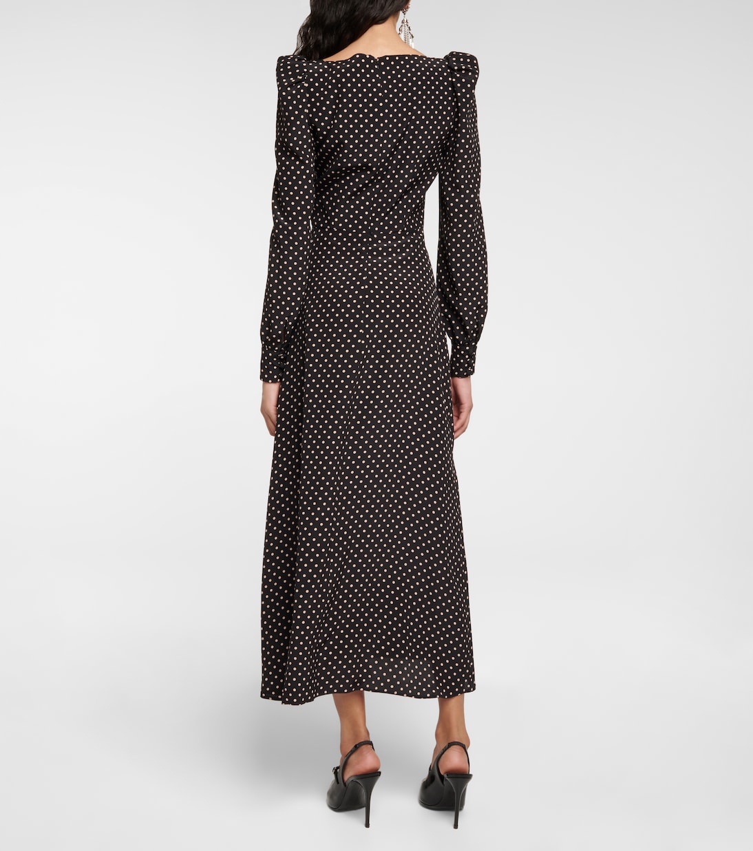 Polka-dotted silk midi dress | Alessandra Rich