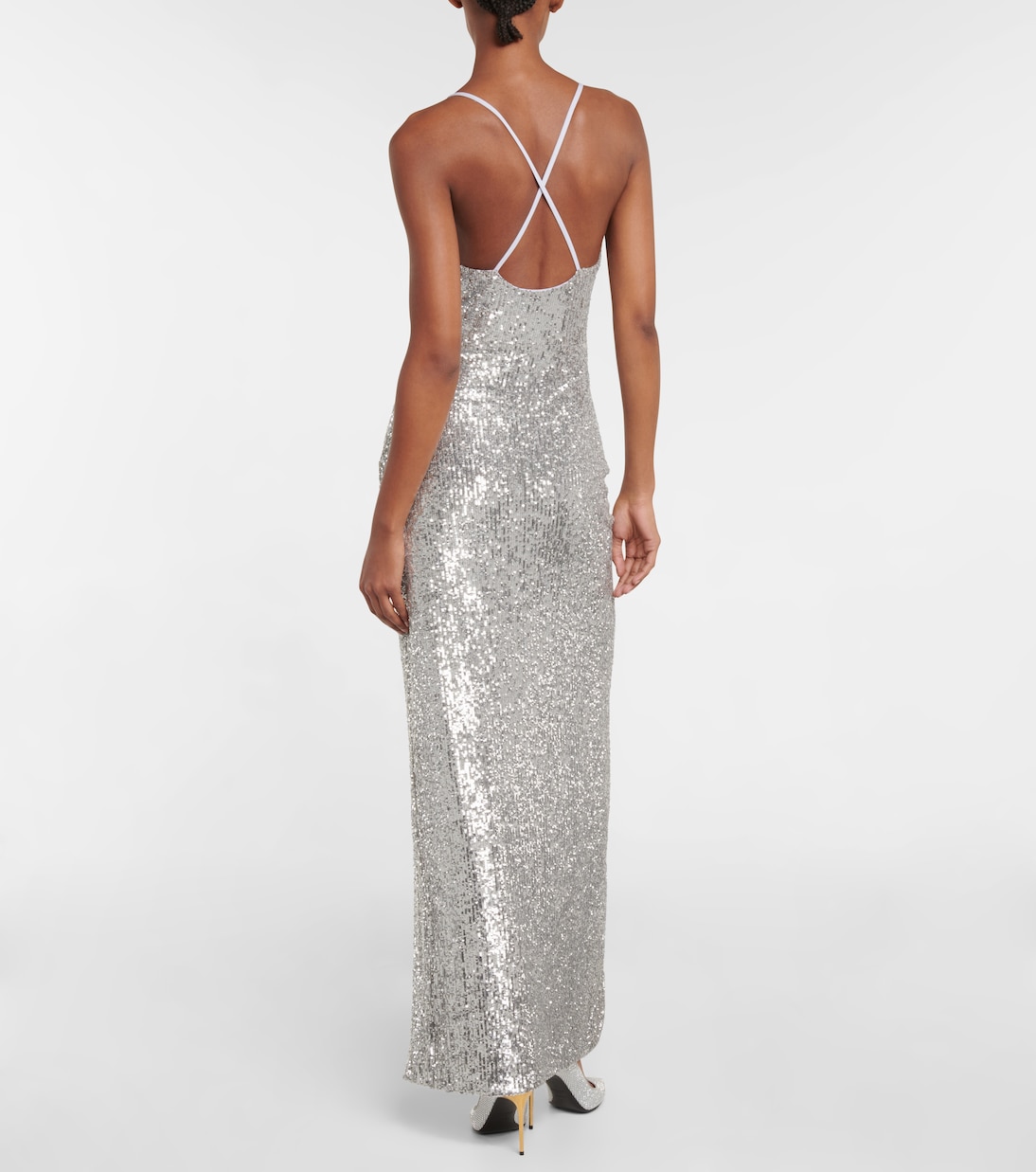 Abito lungo con paillettes | Balmain