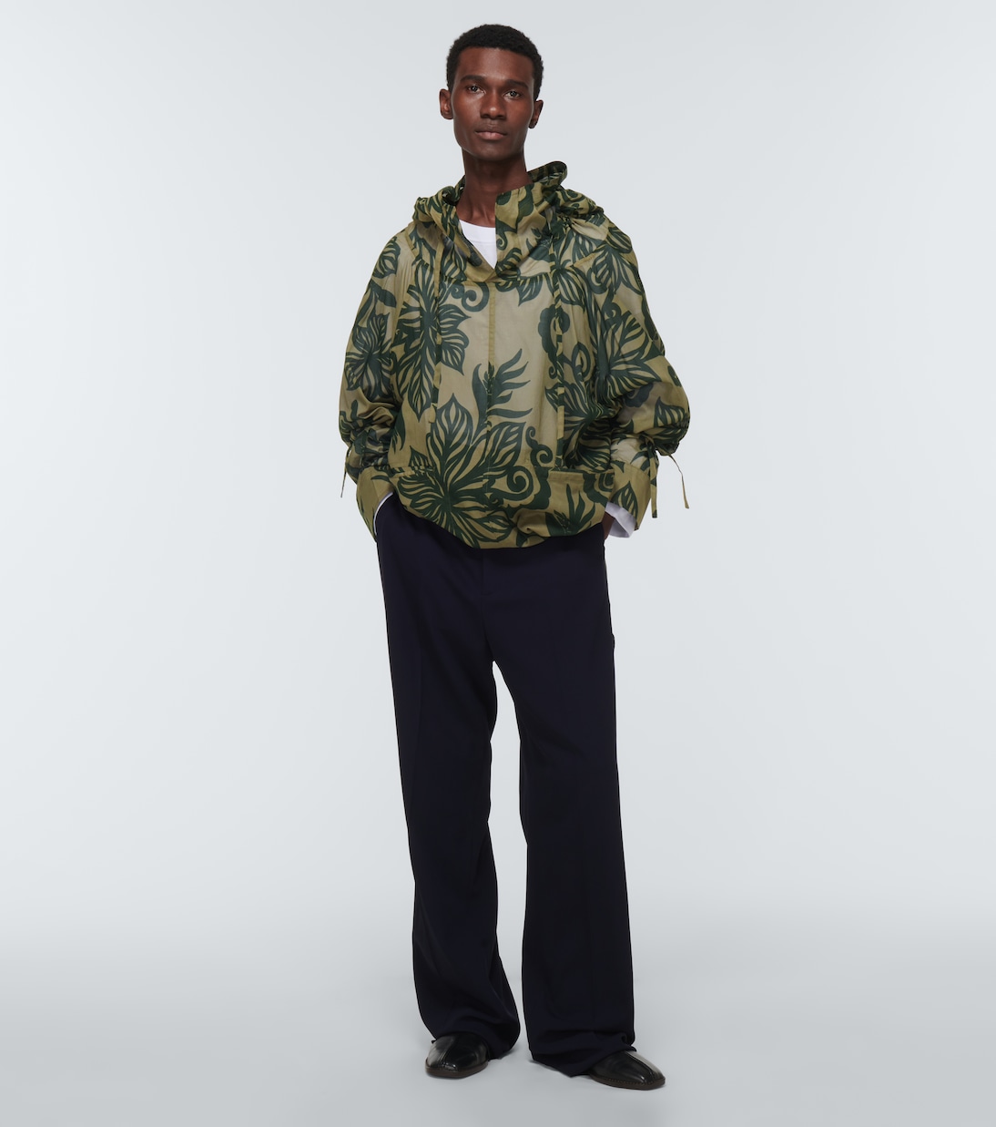 Calva printed cotton hoodie | Dries Van Noten