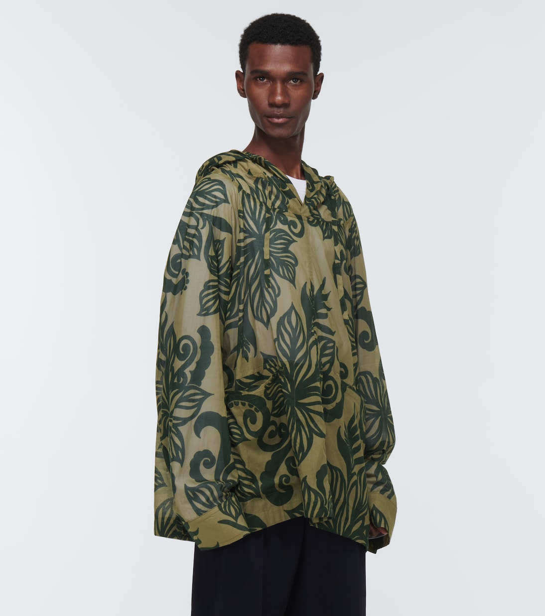 Calva printed cotton hoodie | Dries Van Noten