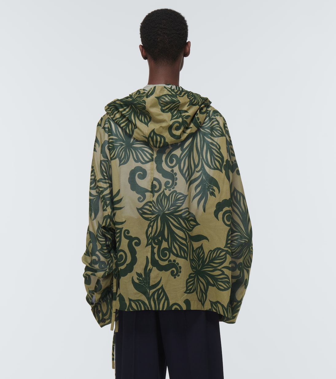 Calva printed cotton hoodie | Dries Van Noten