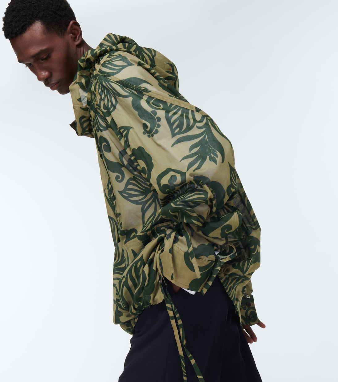 Calva printed cotton hoodie | Dries Van Noten