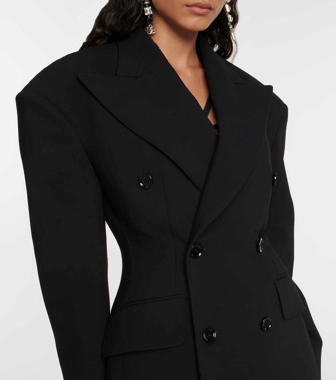 Blazer en crêpe de laine mélangée | Dolce&Gabbana