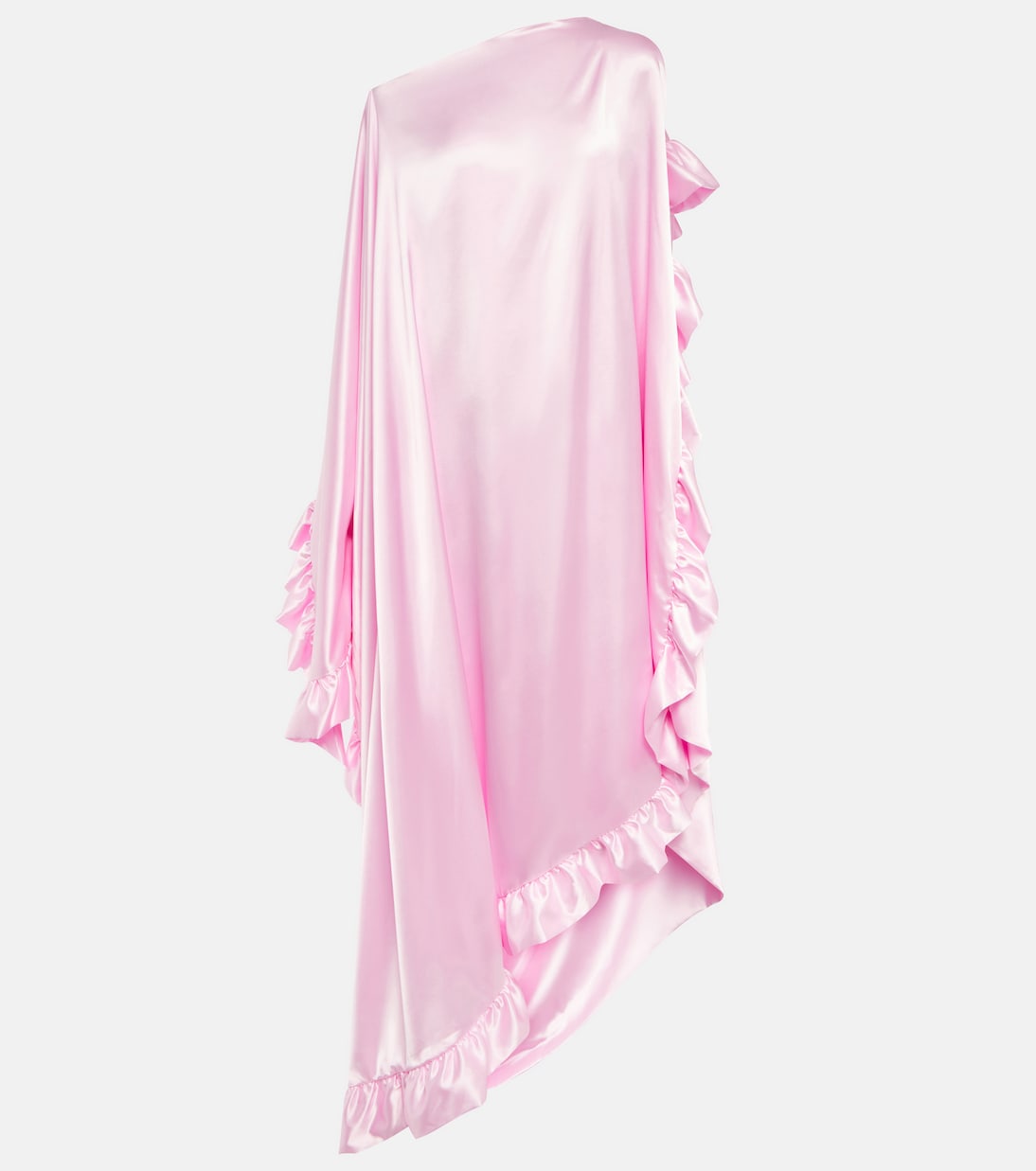 Abito monospalla in raso con volant | Acne Studios