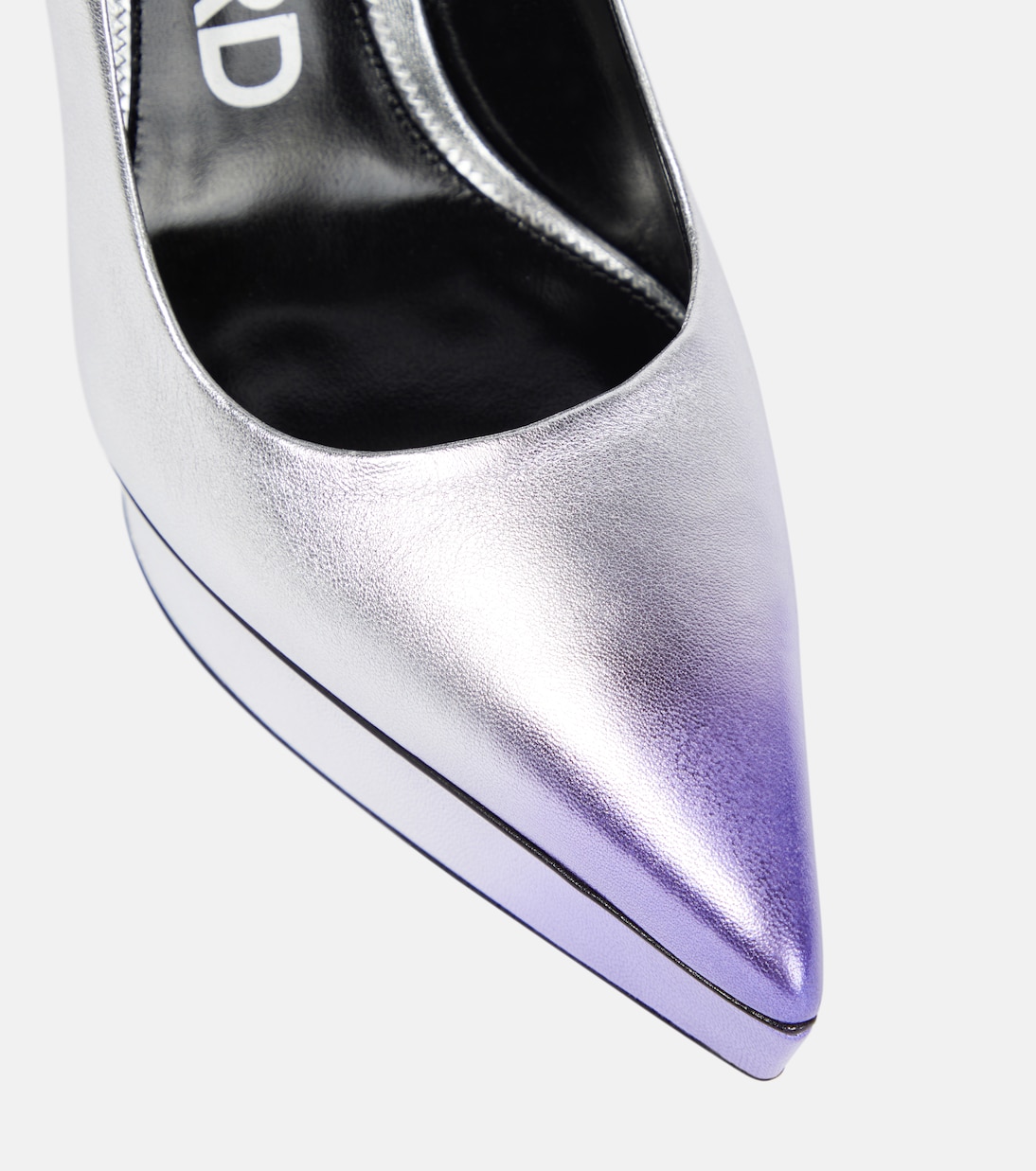 Metallic leather platform pumps | Tom Ford