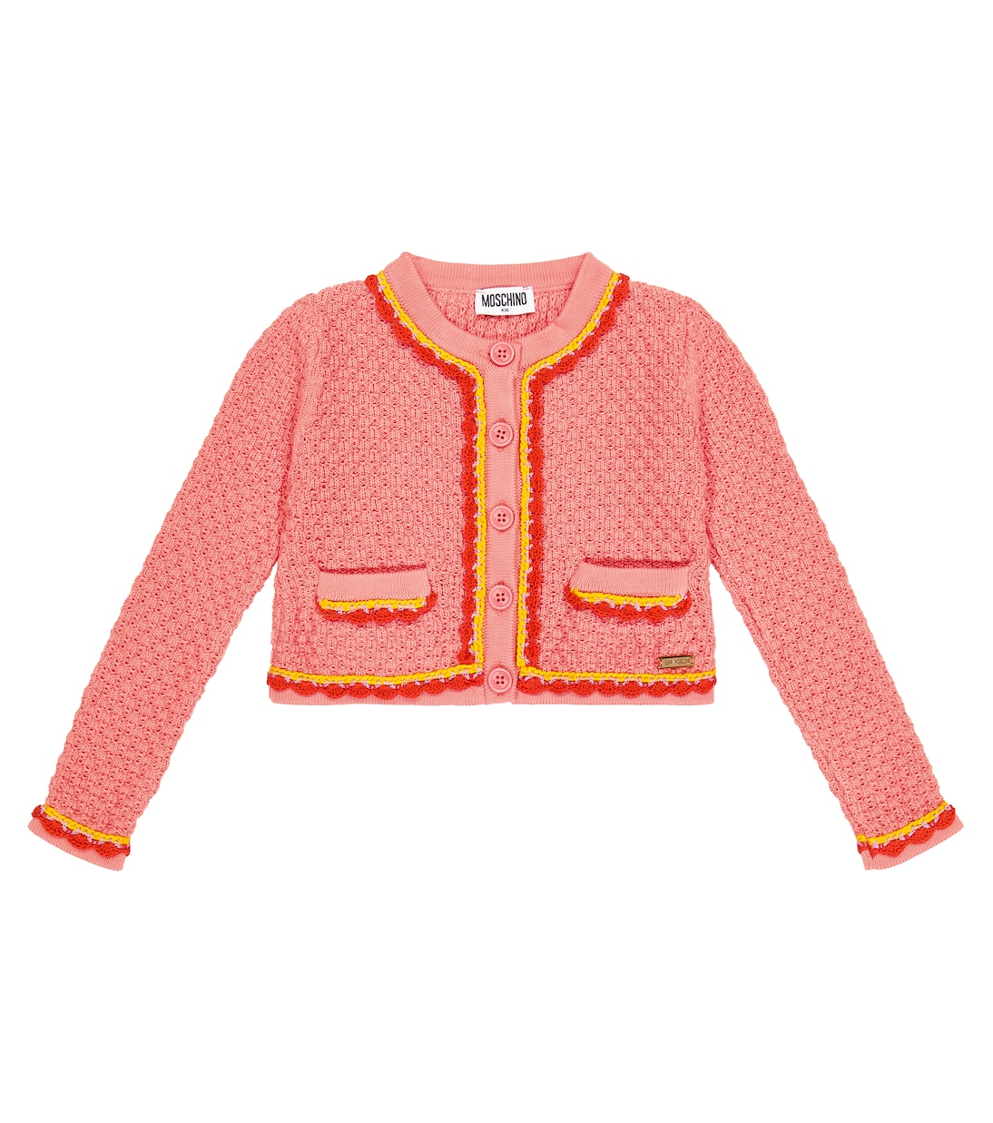 Cárdigan con ribetes de croché | Moschino Kids