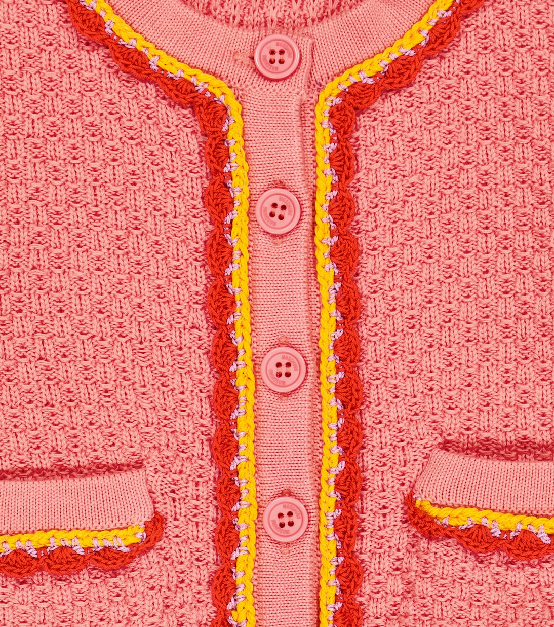 Cárdigan con ribetes de croché | Moschino Kids