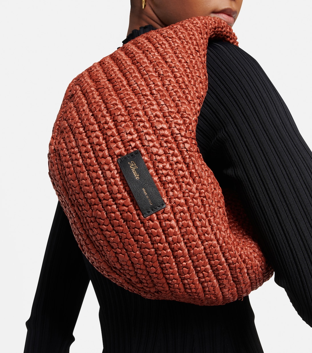 Olivia Medium raffia shoulder bag | Khaite