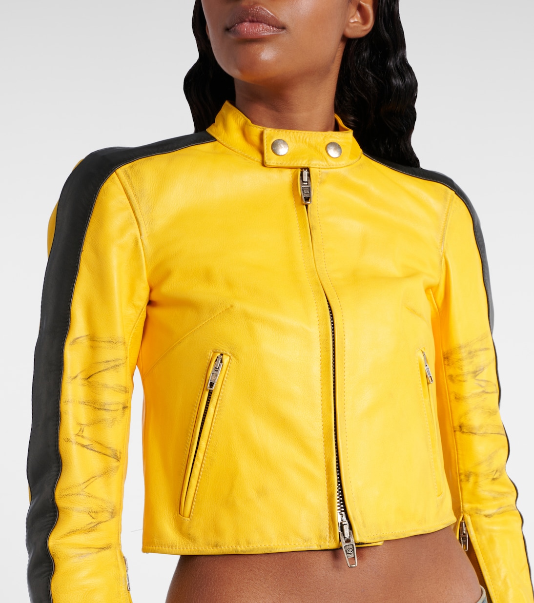 Cropped-Lederjacke | Balenciaga