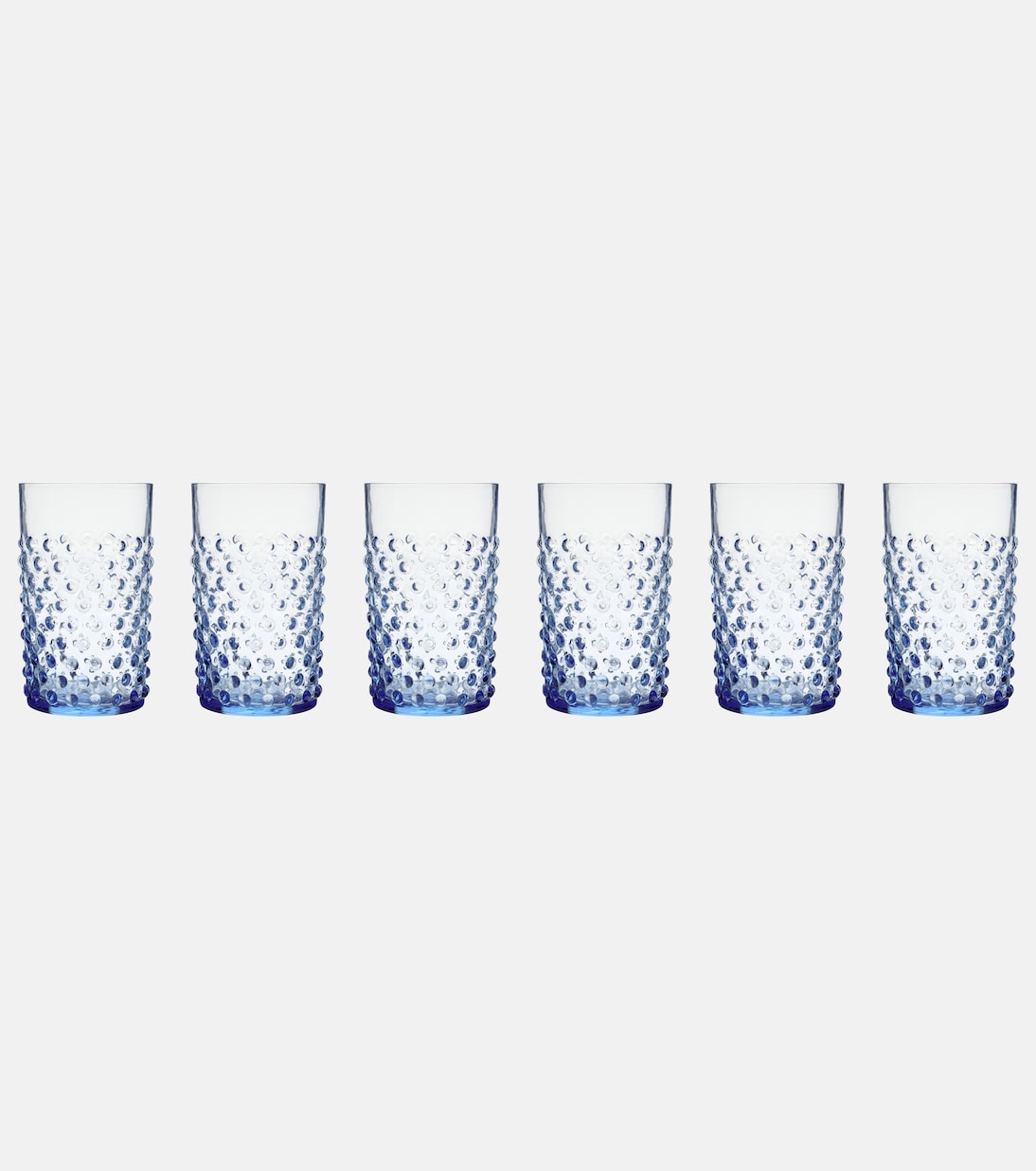 Set de 6 verres tumbler Hobnail Light Blue | Klimchi
