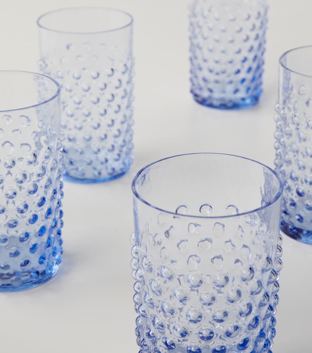 Set de 6 verres tumbler Hobnail Light Blue | Klimchi