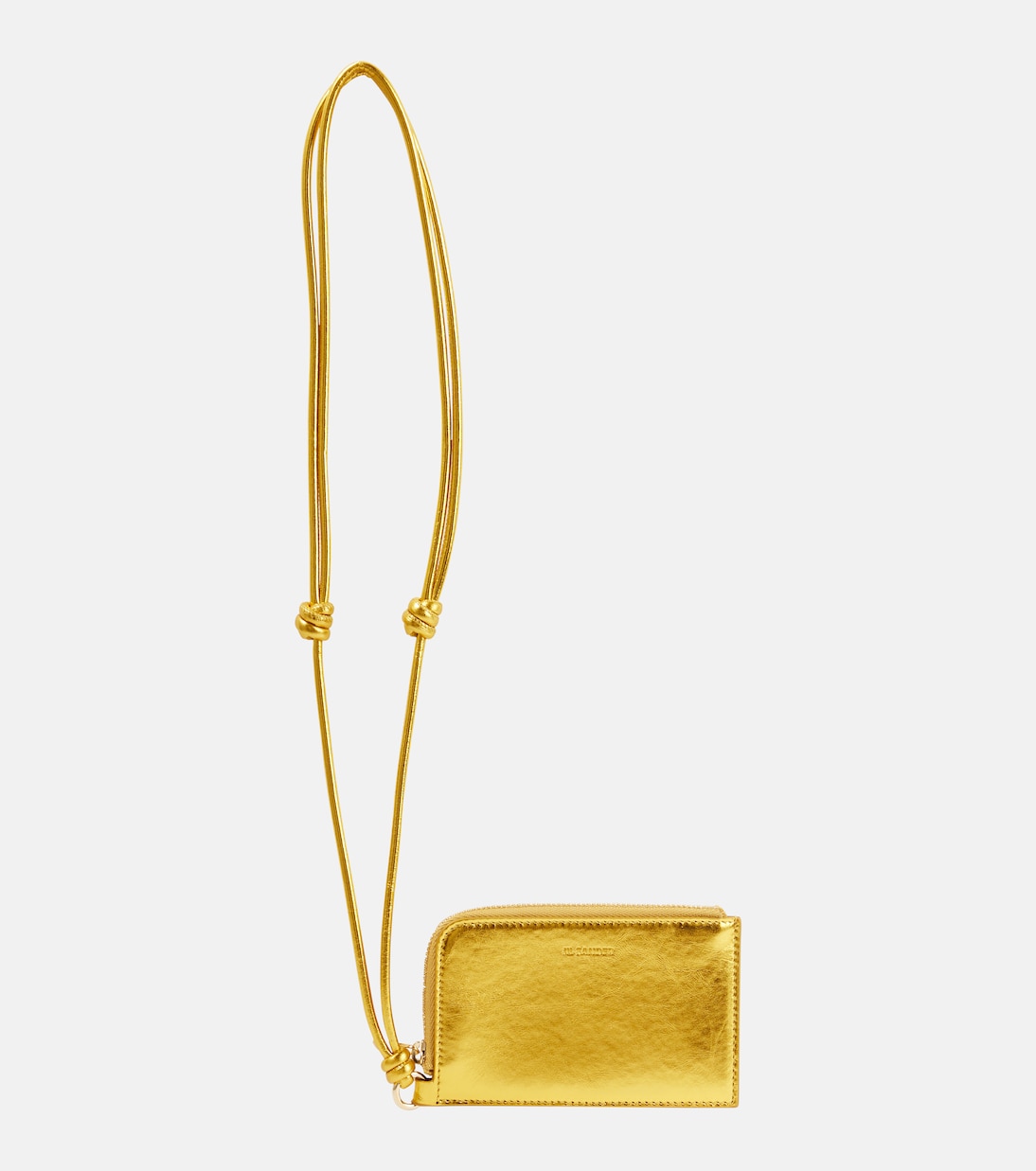 Envelope leather card holder with strap | Jil Sander