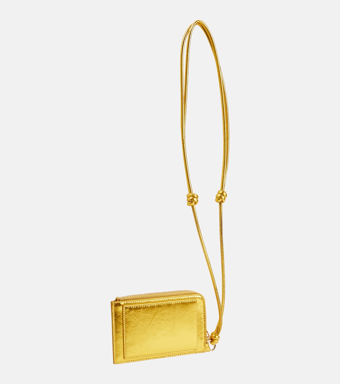 Envelope leather card holder with strap | Jil Sander