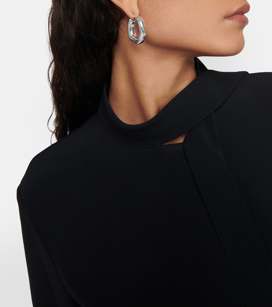 Orecchini a cerchio argentati | Jil Sander