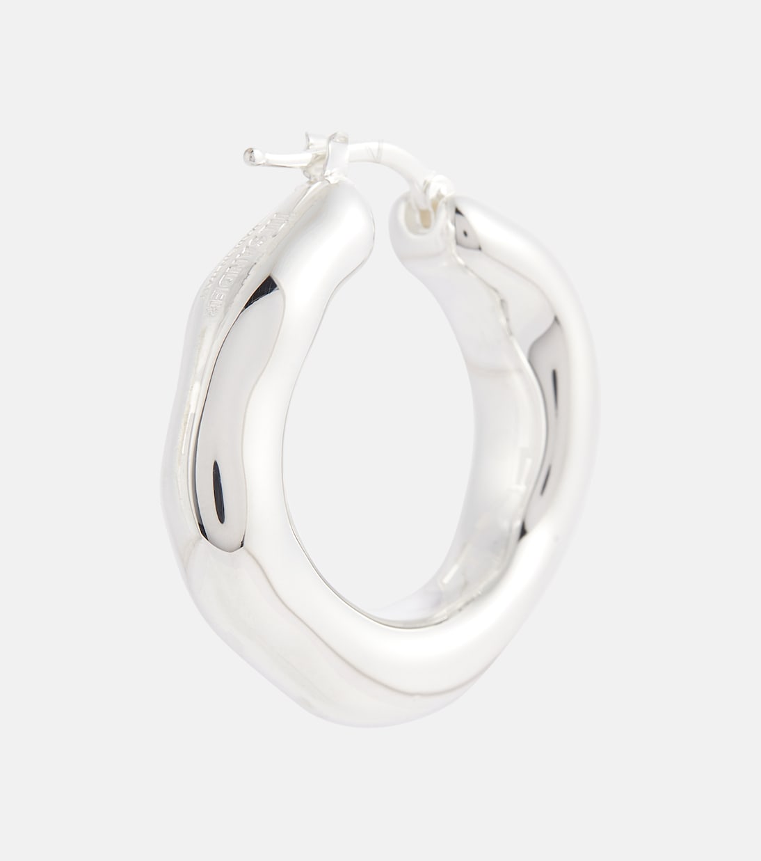 Orecchini a cerchio argentati | Jil Sander
