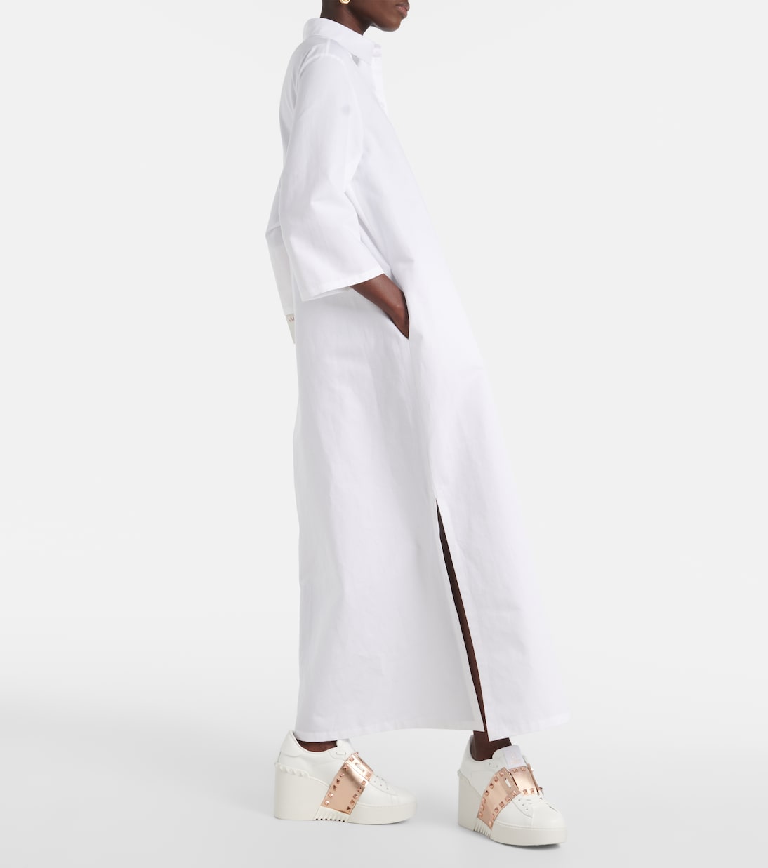 Open Disco leather wedge sneakers | Valentino Garavani