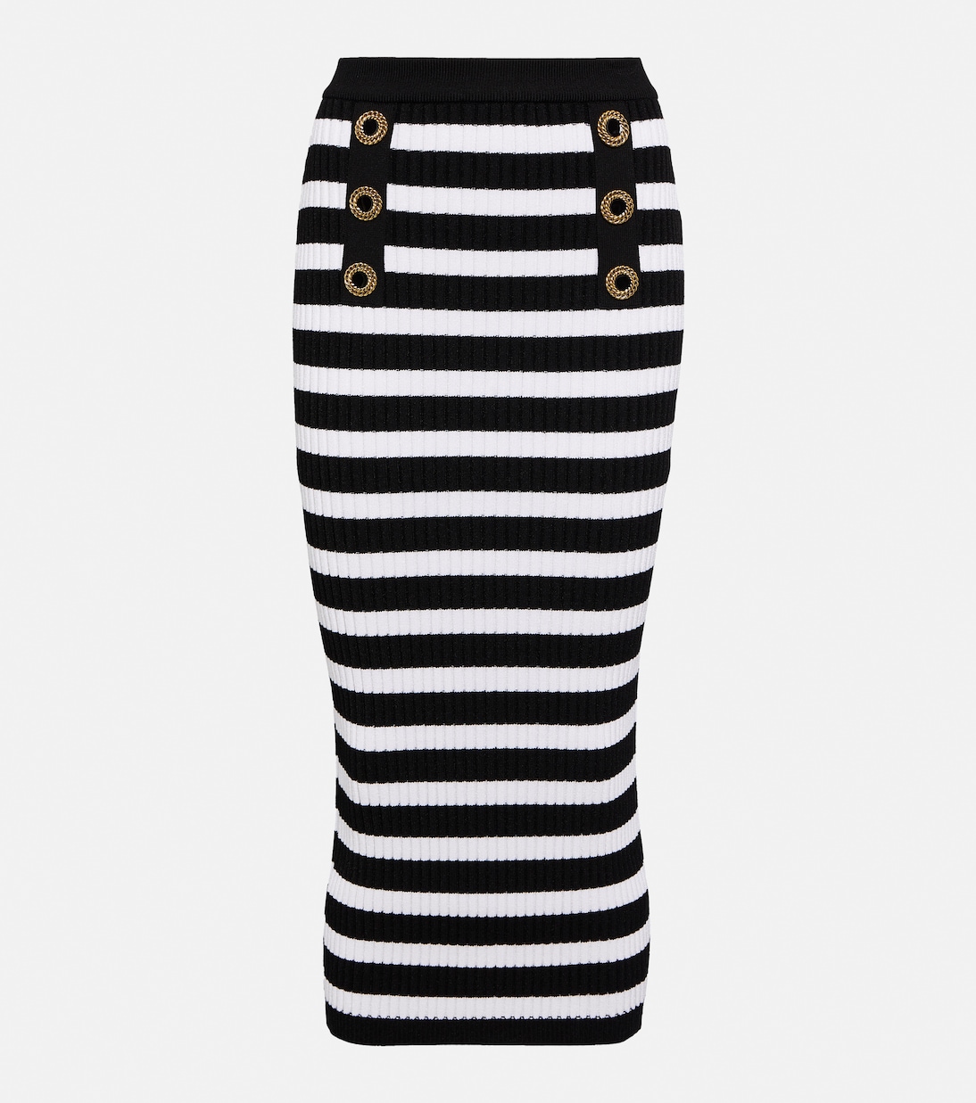 Verzierter Midirock aus Strick | Balmain