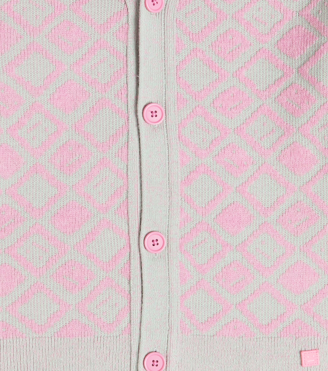 Cardigan en jacquard de laine et coton | Acne Studios Kids