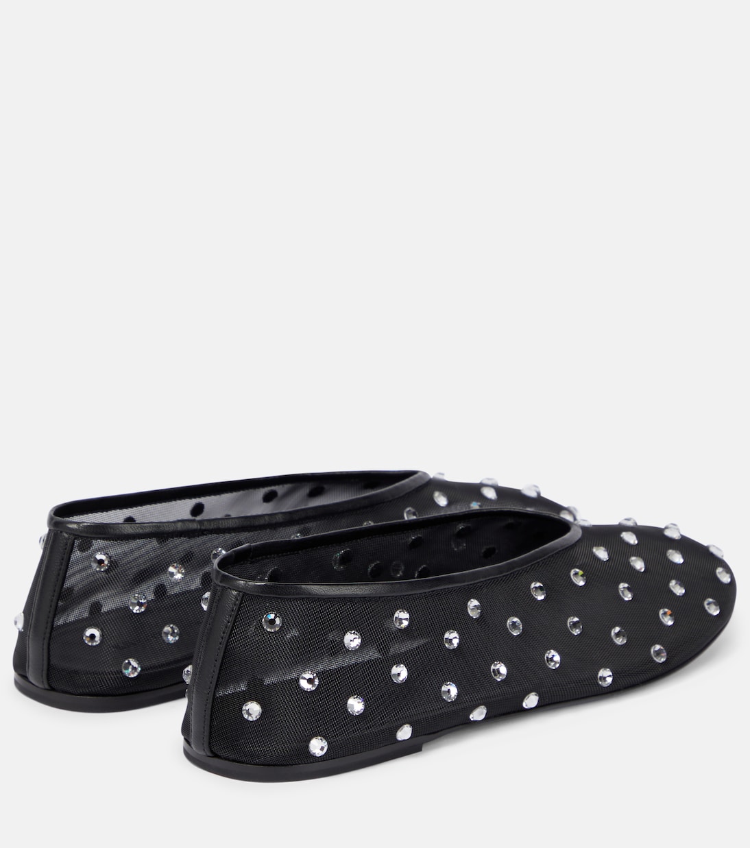 Marcy crystal-embellished ballet flats | Khaite