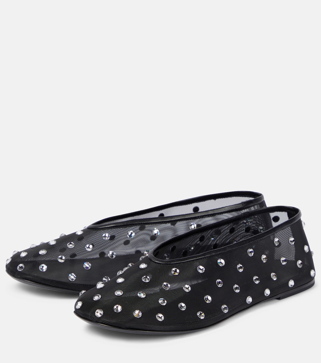 Marcy crystal-embellished ballet flats | Khaite