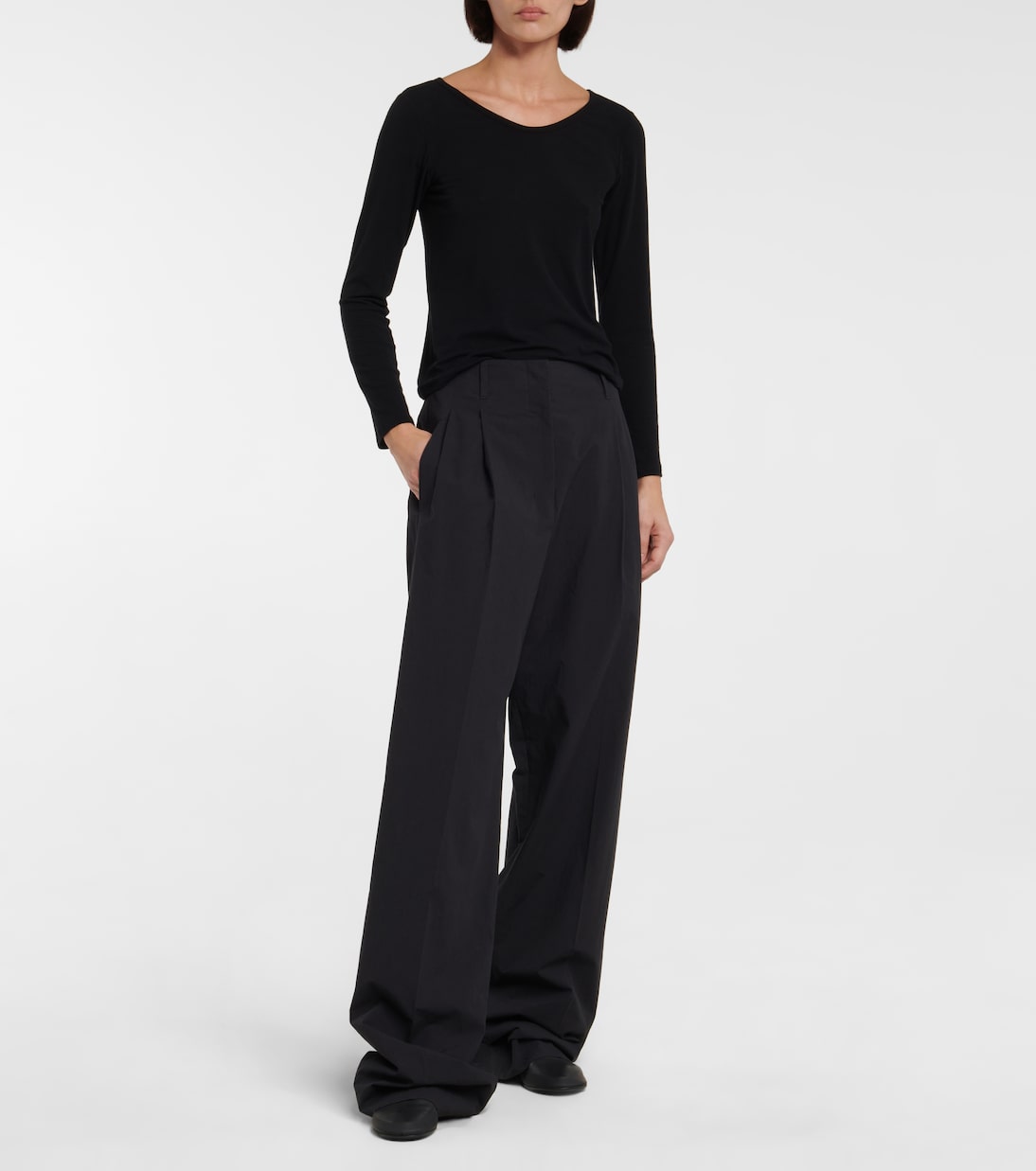 Pantalones anchos Gaugin de algodón | The Row